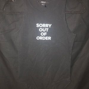 Women’s Forever 21 “Sorry Out of Order” Bodysuit